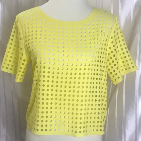 Host Pick🎉🎊Yellow See Through Polka Dot Top - Picture 5 of 8
